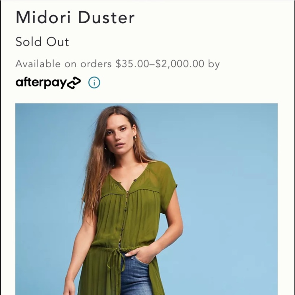 Anthropologie Duster